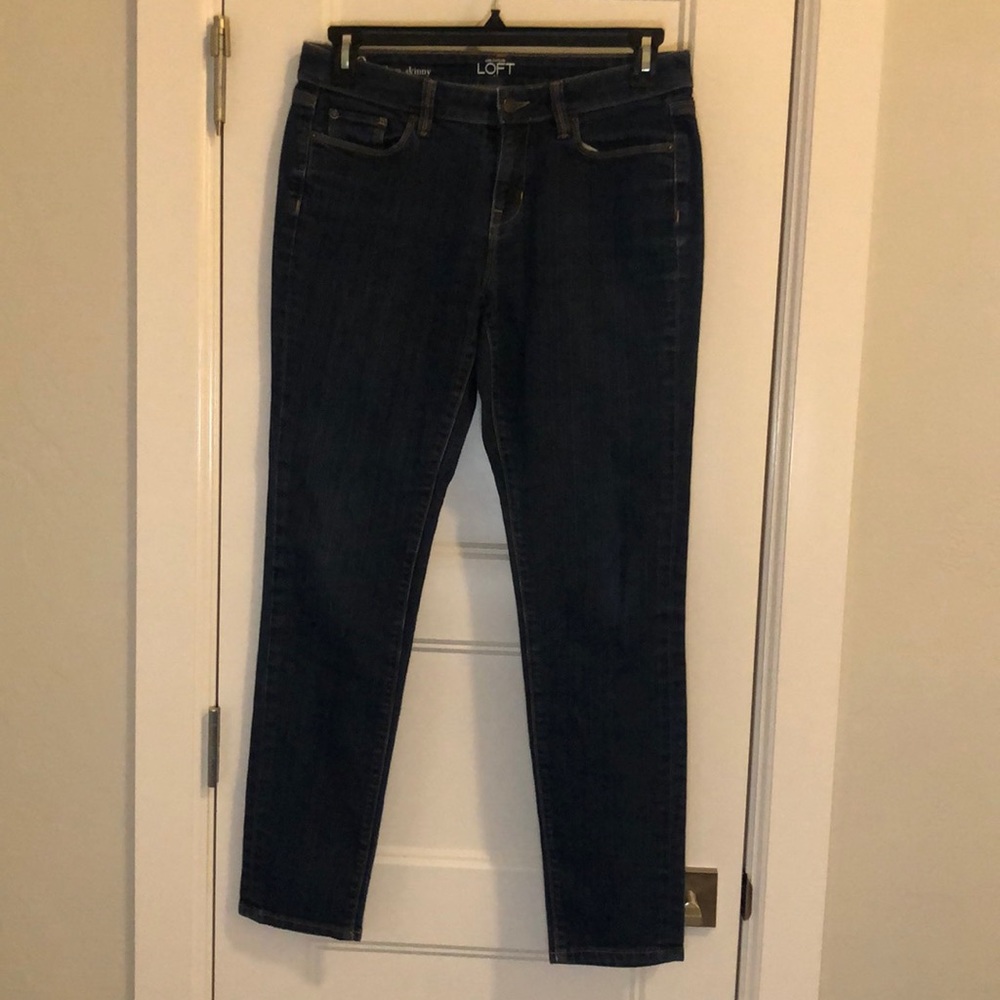 LOFT Modern Skinny Jeans Sz 8 Mid-Dark Wash - Picture 3 of 10